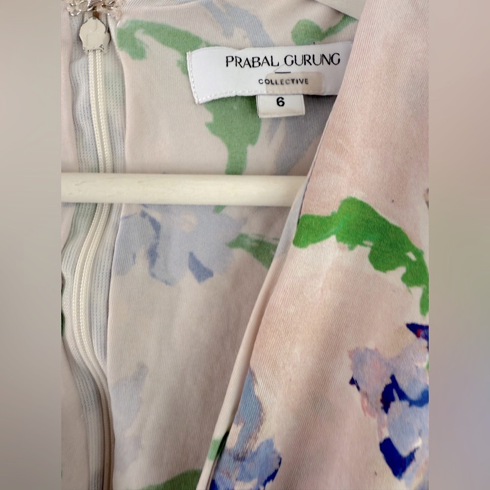 Prabal Gurung Collective Brushstroke Floral Midi Dress - Picture 8 of 12